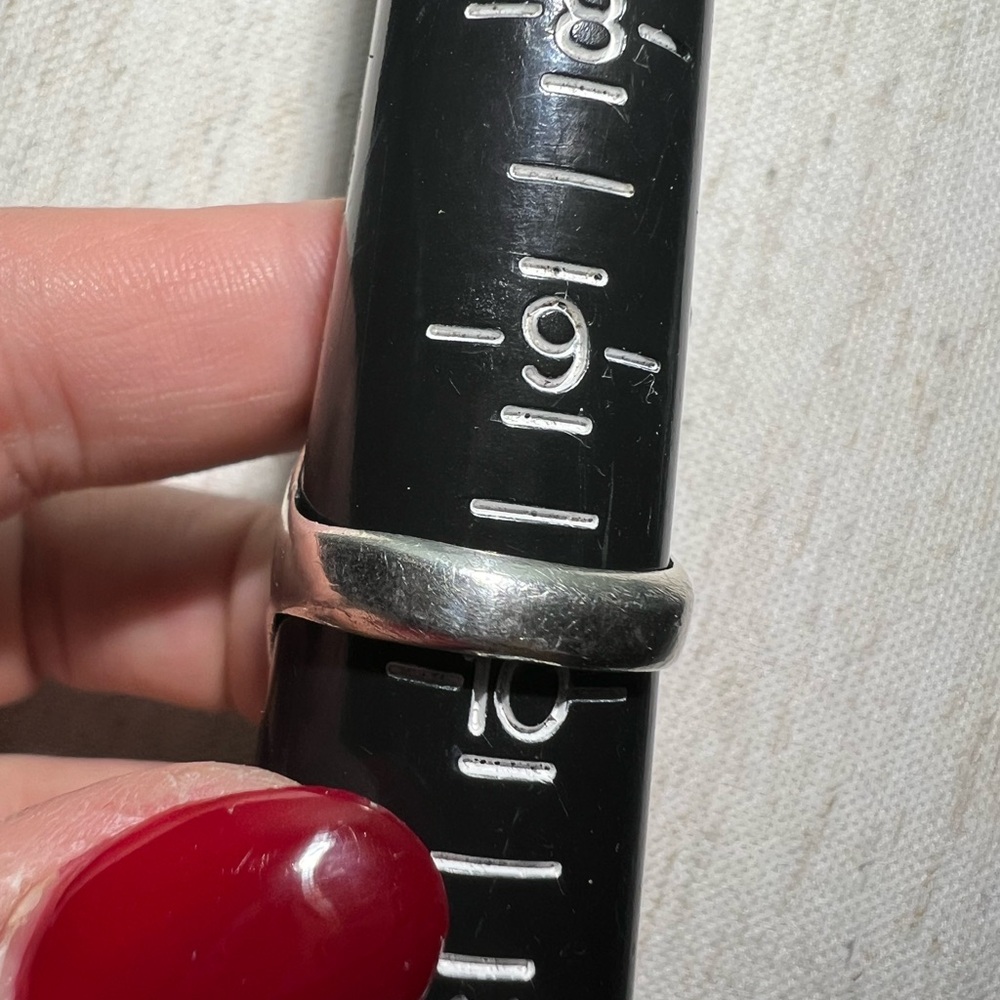 Men's Zuni Amy Quandelacy Turquoise Inlay Sunburst Sterling Silver Ring - Picture 8 of 15